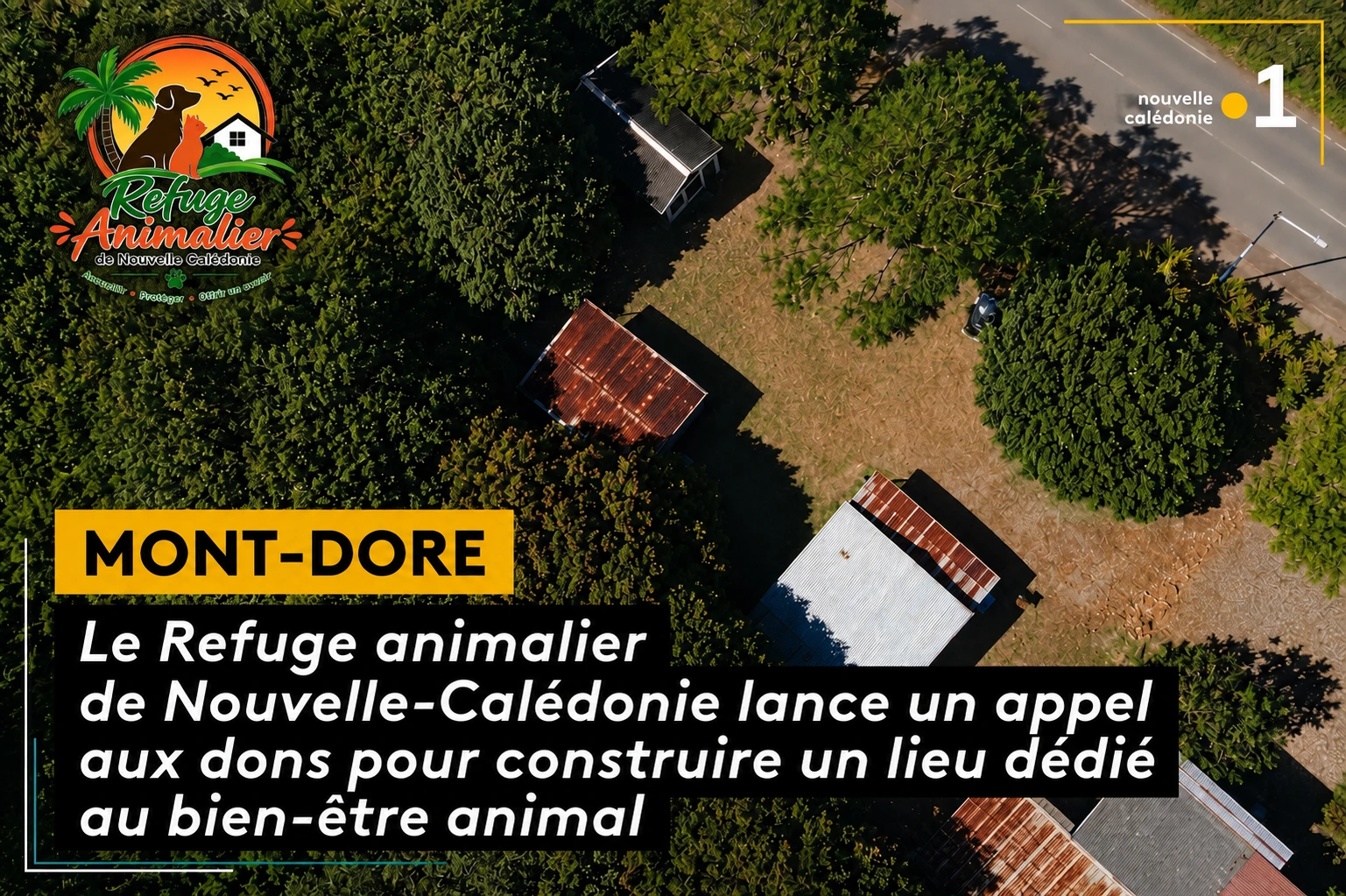 Vue aérienne Refuge Animalier de Nouvelle-Calédonie
