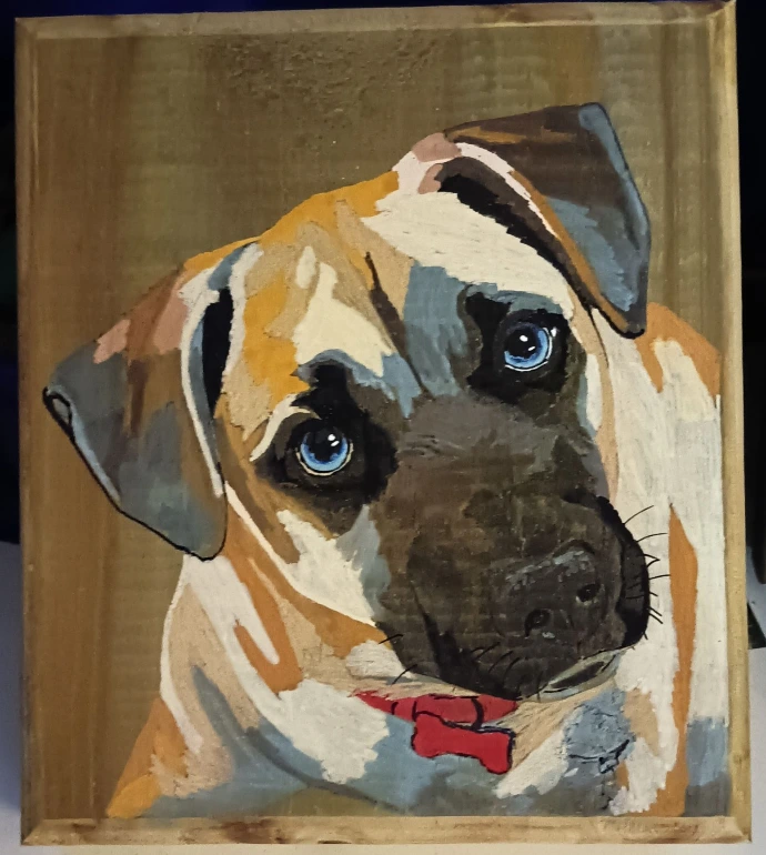 Peinture chiot de Brut de Bois NC