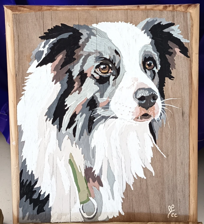 Peinture de chien de Brut de Bois NC