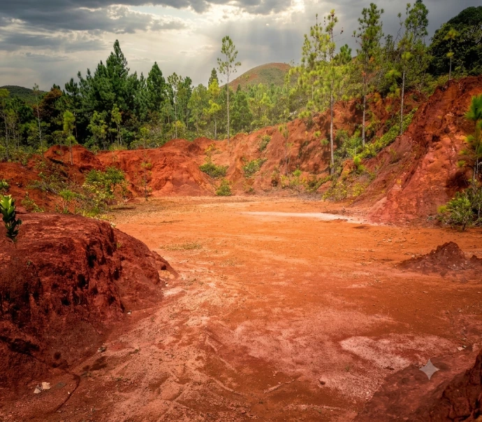 Terre rouge du sud de la Nouvelle-Calédonie