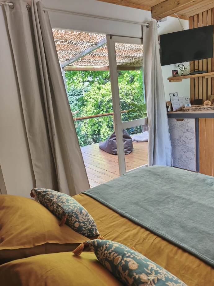 Intérieur du Petit Chalet de Farino, hébergement acceptant les chiens